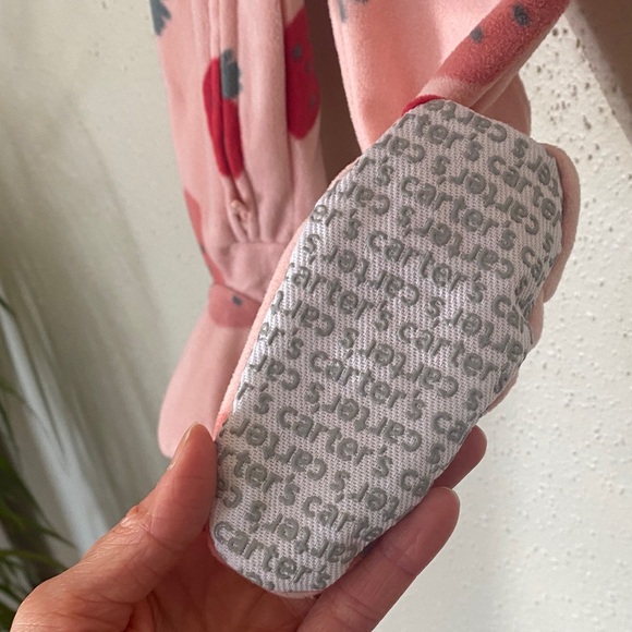 NWT Carter’s 18M Pink Strawberry Footed Pajamas 🍓 | Zip Up | OEKO-TEX - Picture 5 of 14